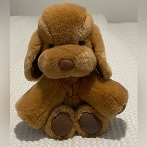 GUND DOGFEAT PLUSH PUPPY DOG BROWN TAN 1983 VINTAGE